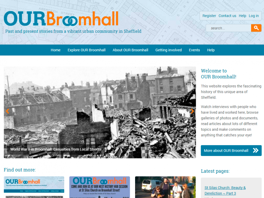 Screenshot of Our Broomhall home page