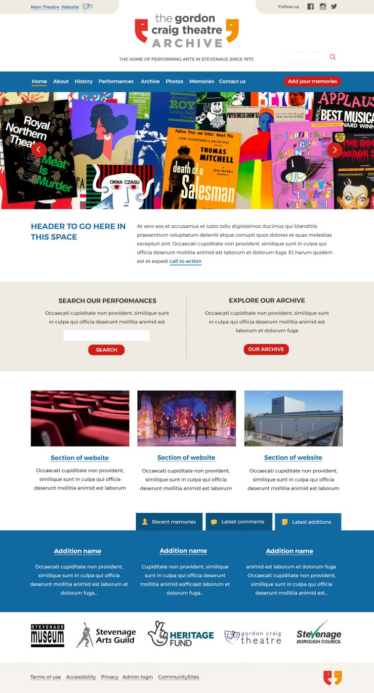 Homepage of Gordon Craig Theatre Archive
